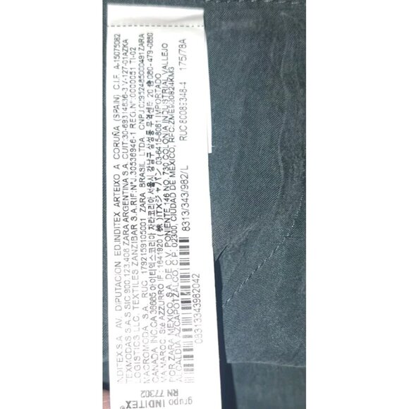 Zara Women's Large Gray Dress Pants 30x28 New Button Fly - Picture 5 of 9